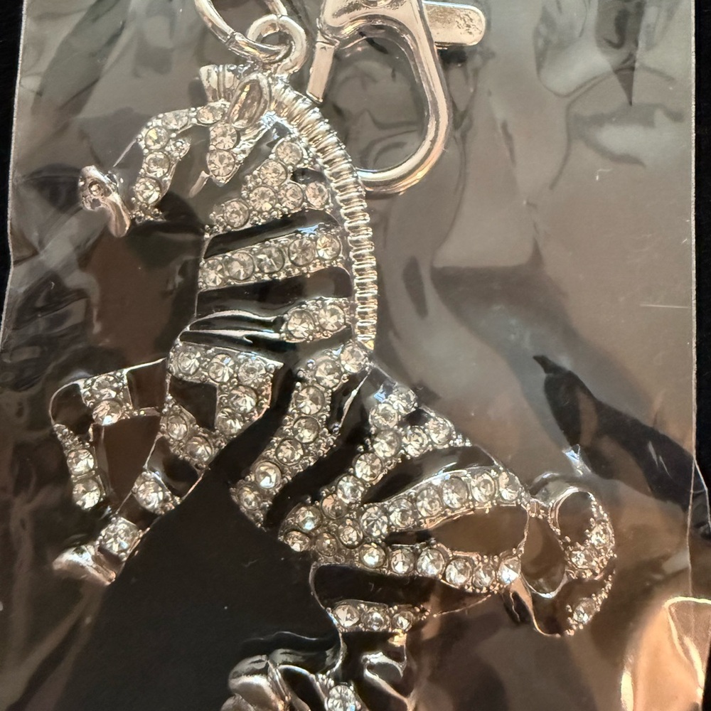 Sparkling Zebra Keychain
